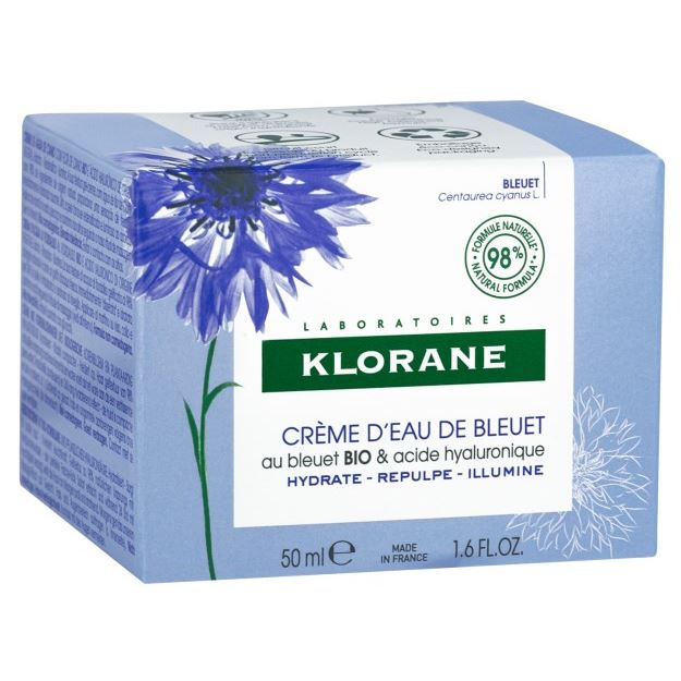 Klorane Face Care Cornflower Water Cream with Organic Cornflower Крем для лица с васильковой водой 