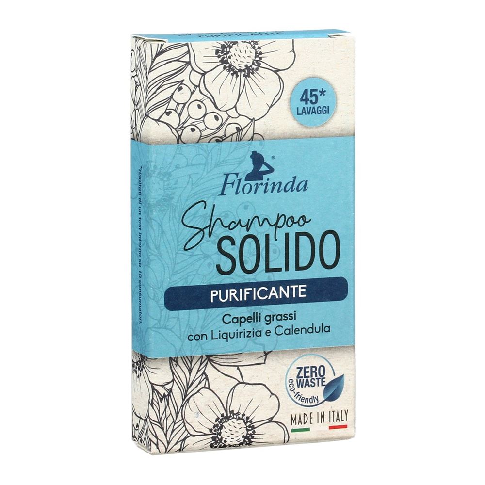 Florinda One Fragrance Collection Shampoo Solido Purificante con Liquirizia e Calendula Твердый шампунь для волос Очищающий с экстрактом Солодки и Календулы для жирных волос
