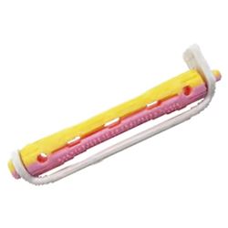 h10553-08 Коклюшки для химической завивки короткие желто-розовые 8*70 мм 