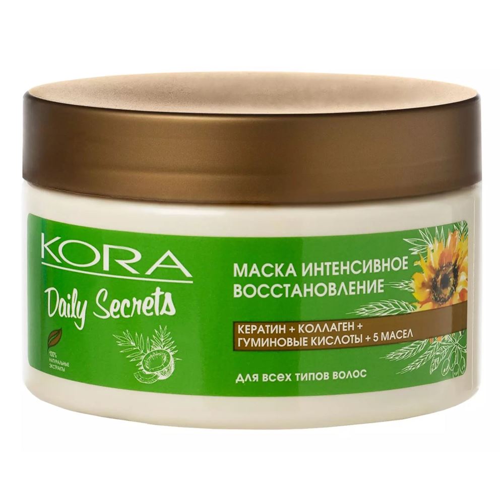 KORA Уход за волосами Daily Secrets Маска «Интенсивное восстановление» для всех типов волос Маска «Интенсивное восстановление» для всех типов волос