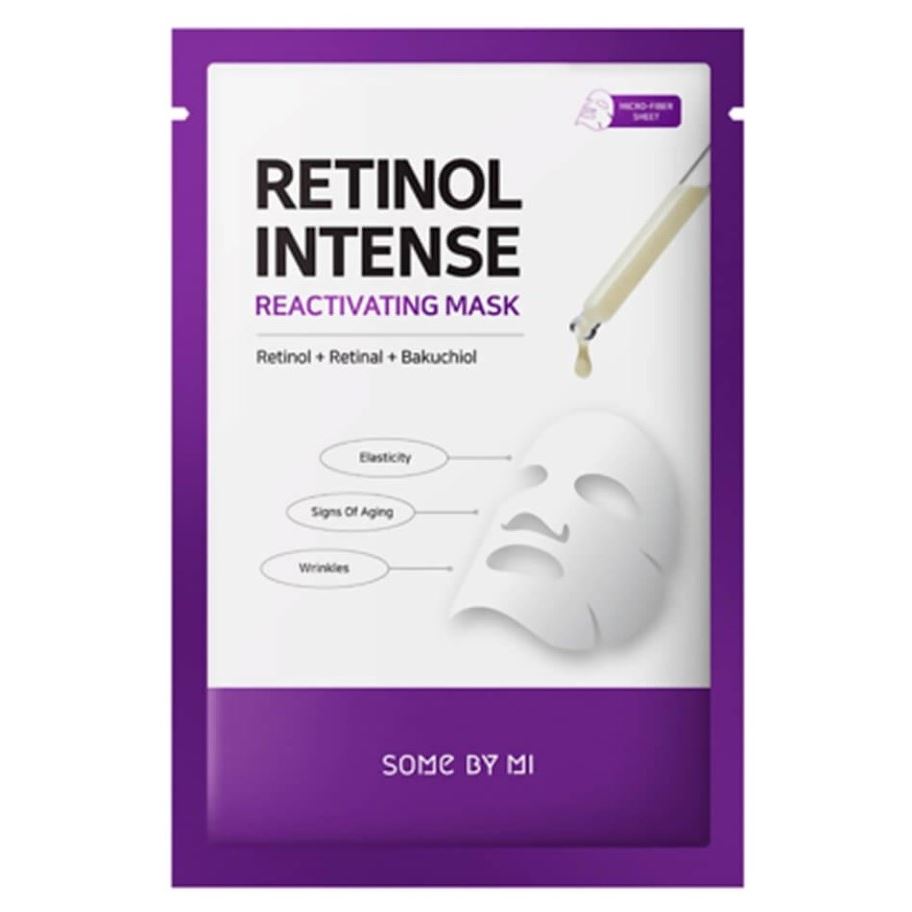 Some By Mi Faсe Care Retinol Intence Reactivating Mask Интенсивная антивозрастная тканевая маска для лица с ретинолом 