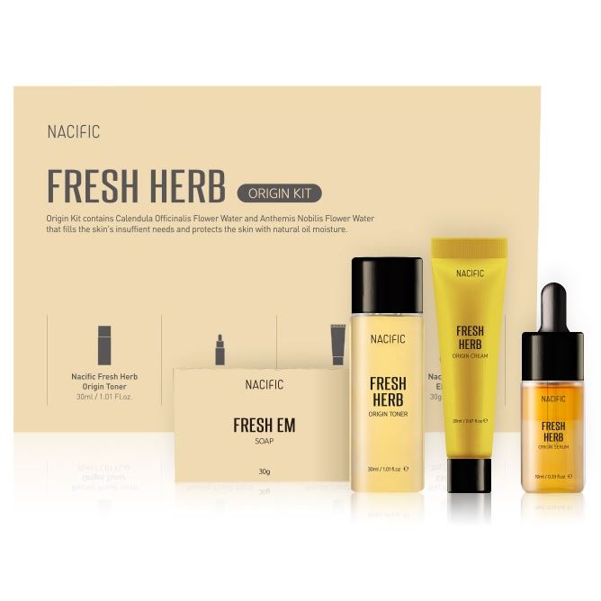 Nacific Face Care Набор Fresh Herb Origin KIT Набор уходовых средств: мыло, тонер, эссенция, крем