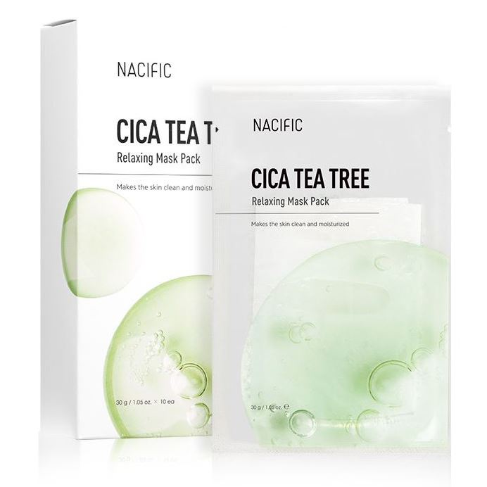 Nacific Face Care Cica Tea Tree Relaxing Mask Pack  Маска на тканевой основе