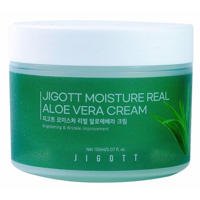 Jigott Skin Care Moisture Real Aloe Vera Cream  Крем с экстрактом алоэ вера 