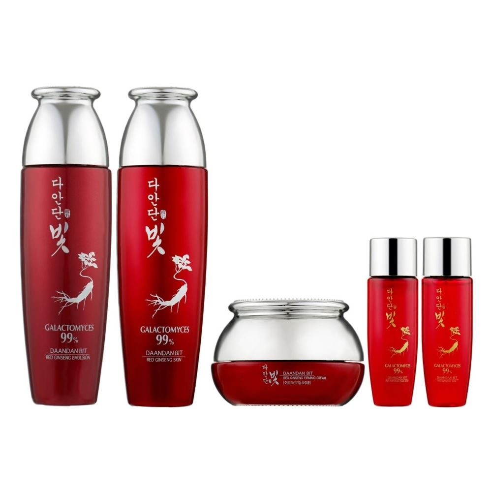 Jigott Skin Care Набор Daandan Bit Premium Red Ginsens 3 set Набор для лица с корнем женьшеня: тонер, эмульсия, крем