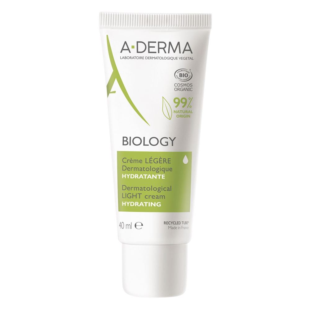 A-Derma Biology Biology Hydrating Dermatological Light Cream  Лёгкий увлажняющий дерматологический крем для хрупкой кожи