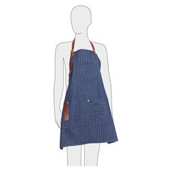 BA158 Фартук мастера для стрижки, полиэстер, синий, 70х72см