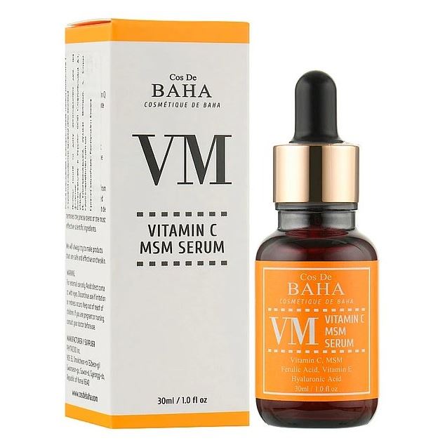 Cos De Baha Serum Vitamin C MSM Serum VM Антивозрастная сыворотка для лица с витамином C и органической серой
