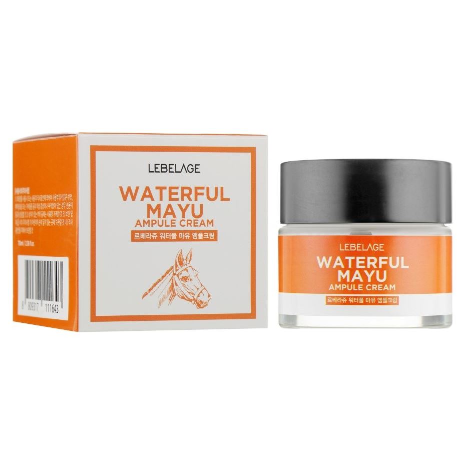 Lebelage Face Care Ampoule Cream Waterful Mayu  Крем с лошадиным жиром