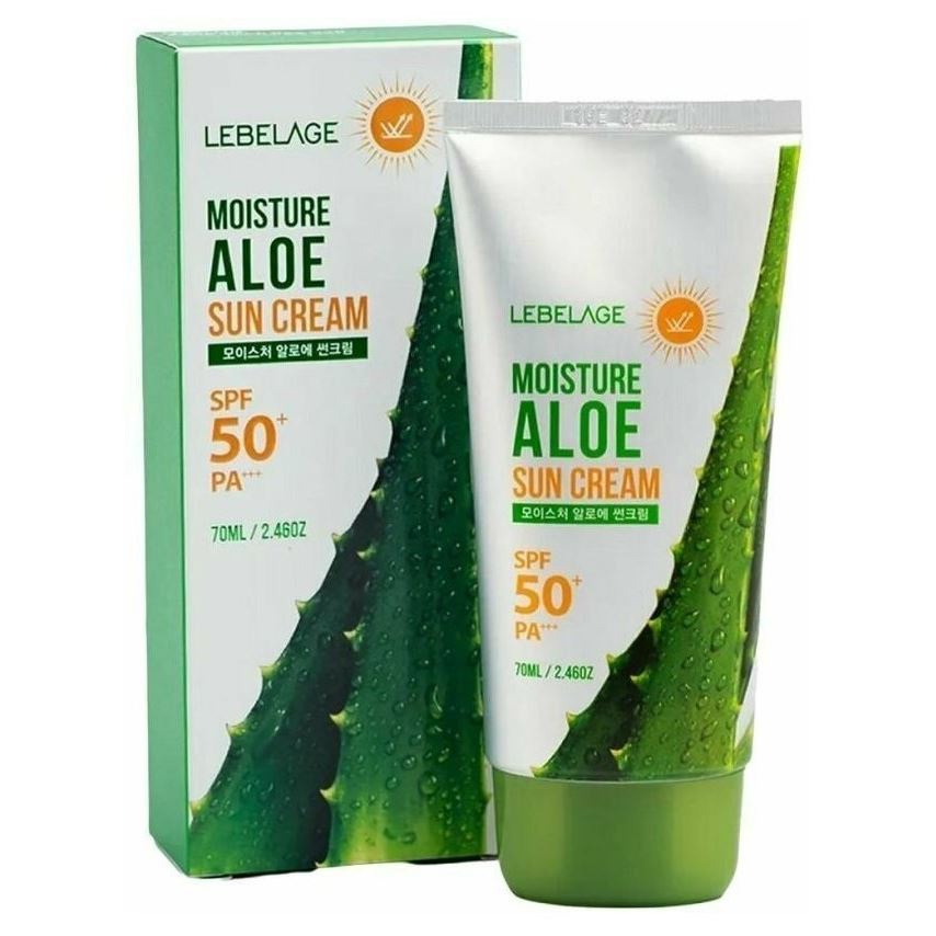 Lebelage Face Care Moisture Aloe Sun Cream SPF50+ PA+++ Крем солнцезащитный с эктрактом алоэ
