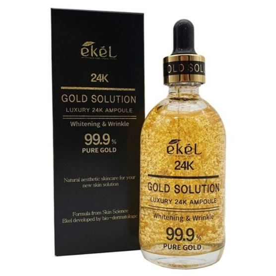 Ekel Face Care Gold Solution Luxury 24K Ampoule  Антивозрастная сыворотка для лица с частицами коллоидного золота