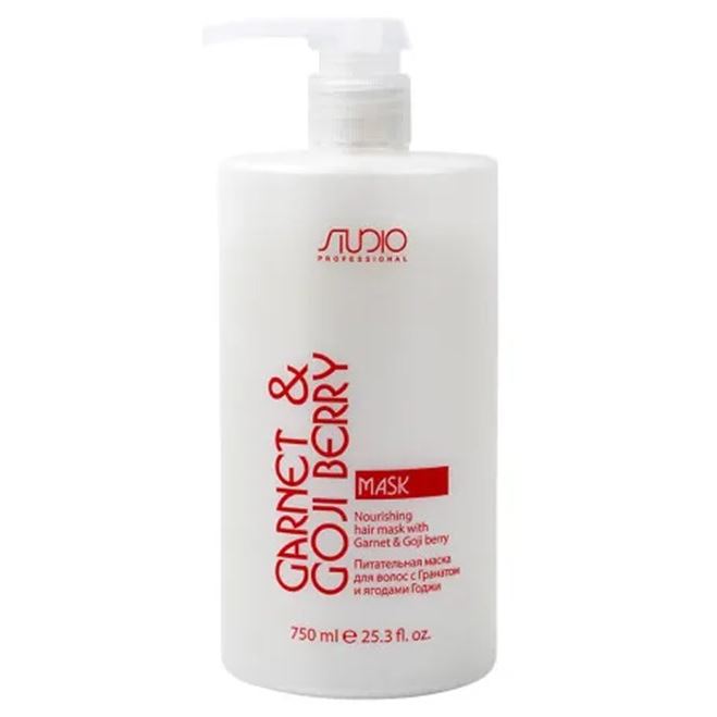 Kapous Professional Studio Nourishing Hair Mask With Garnet & Goji Berry Питательная укрепляющая маска для волос с Гранатом и ягодами Годжи