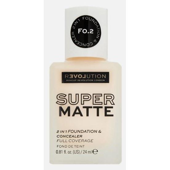 Revolution Makeup Make Up ReLove Supermatte 2 in 1 Foundation & Concealer Тональная основа и консилер 2 в 1 