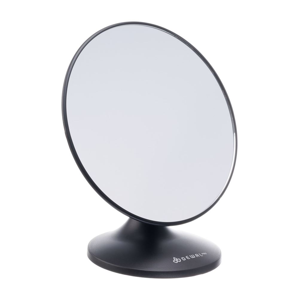 Dewal Professional Аксессуары для макияжа MR-415 Зеркало настольное круглое Зеркало настольное круглое, пластик, черное, одностороннее 20 х20 см