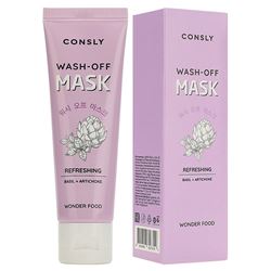 Wonder Food Wash-off Mask Refreshing  Basil and Artichoke 