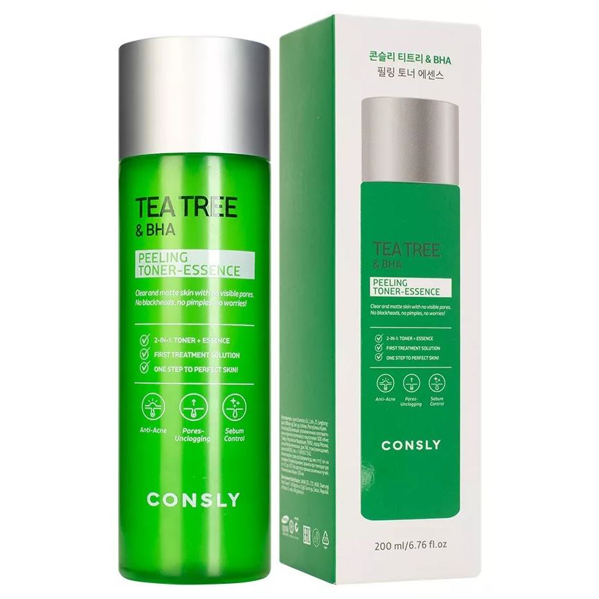 Consly Face Care Tea Tree & BHA  and Salicylic Acid Peeling Toner-Essence Пилинг-тонер отшелушивающий с чайным деревом и салициловой кислотой 