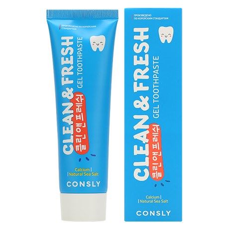 Consly Oral Care Clean&Fresh Calcium & Natural Sea Salt Remineralizing Gel Toothpaste Паста зубная гелевая с кальцием и натуральной морской солью