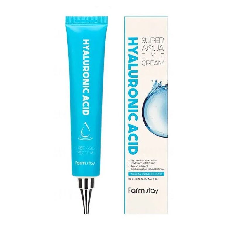 FarmStay Skin Care Hyaluronic Acid Super Aqua Eye Cream Крем для области вокруг глаз суперувлажняющий с гиалуроновой кислотой и пробиотиками