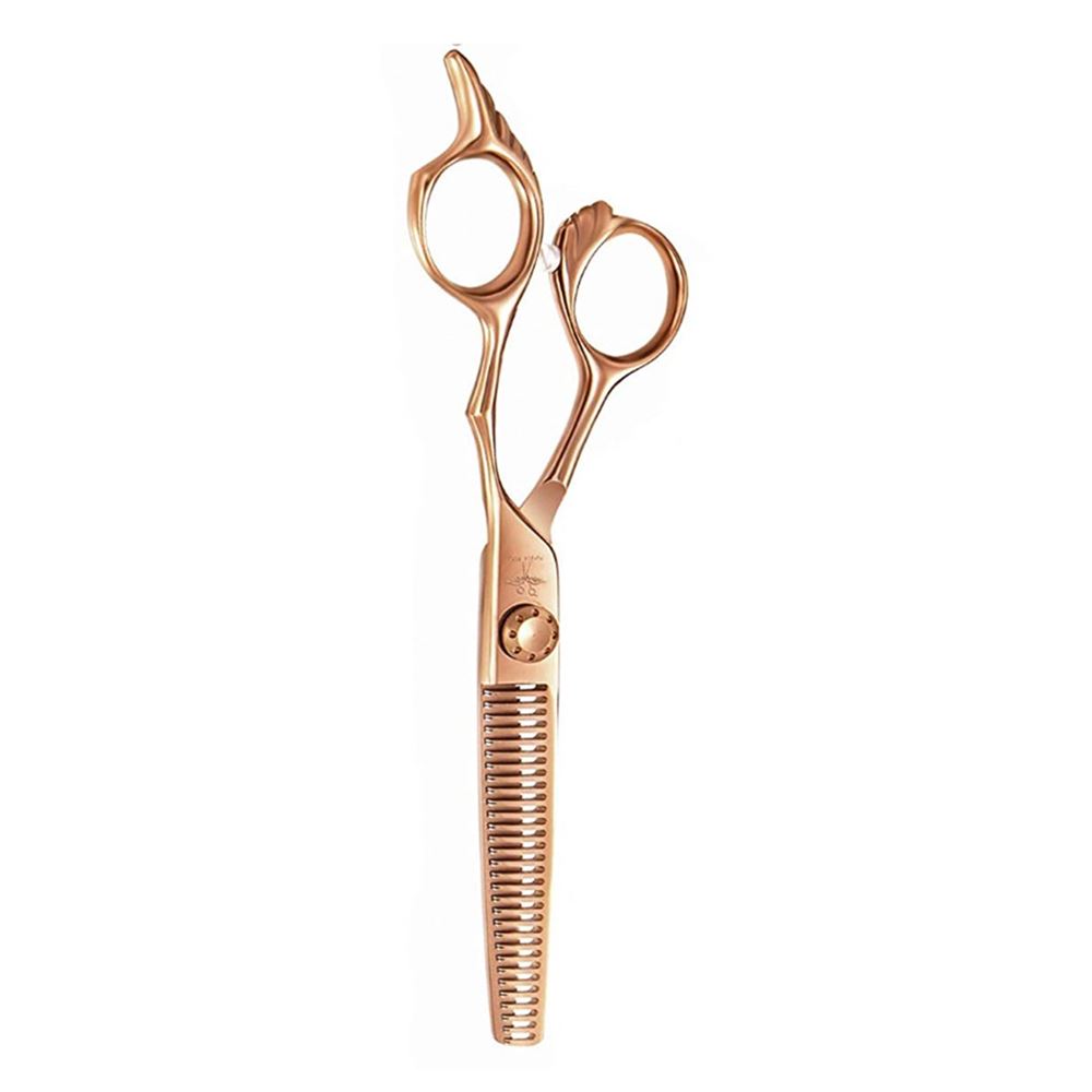 Qtem Pro Tools Elite Ножницы филировочные из стали ATS-314, с 30 изогнутыми зубьями, Розовое золото, 6 дюймов Профессиональные ножницы для стрижки волос