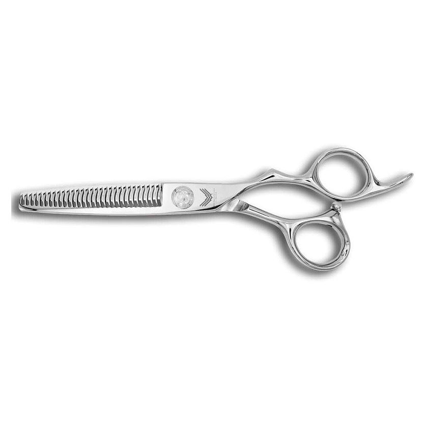 Qtem Pro Tools Elite Ножницы филировочные из стали ATS-314, с 30 изогнутыми зубьями, Хром, 6 дюймов Профессиональные ножницы для стрижки волос