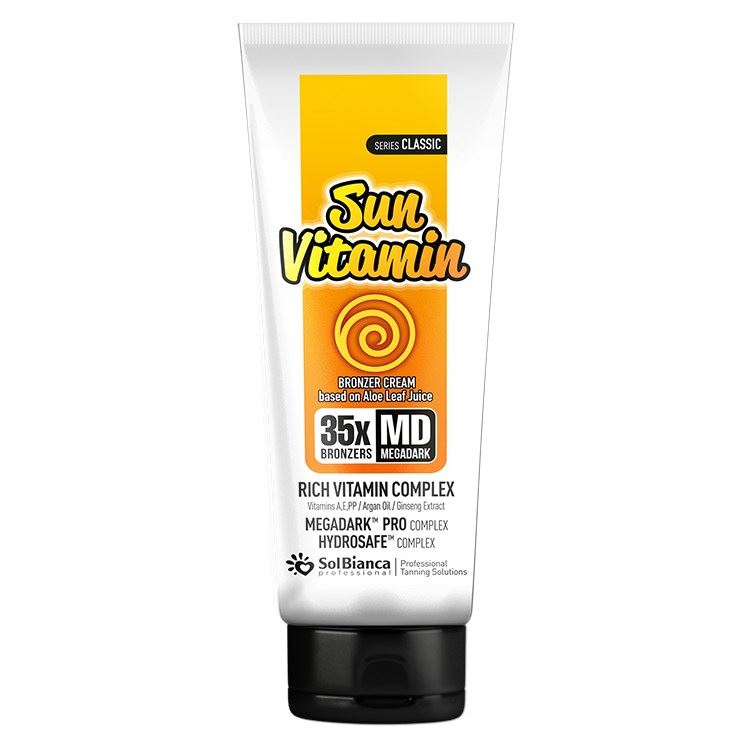 SolBianca Серия Classic Sun Vitamin Bronzer Cream Крем-автозагар с маслом аргана, экстрактом женьшеня и витаминным комплексом