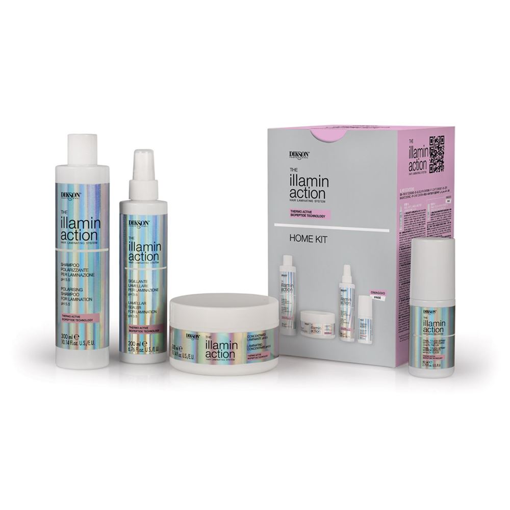 Dikson (color) Color Extra Набор Kit Home Illamin Action Rivendita Набор для ламинирования волос (домашний уход): шампунь, концентрат, крем, спрей