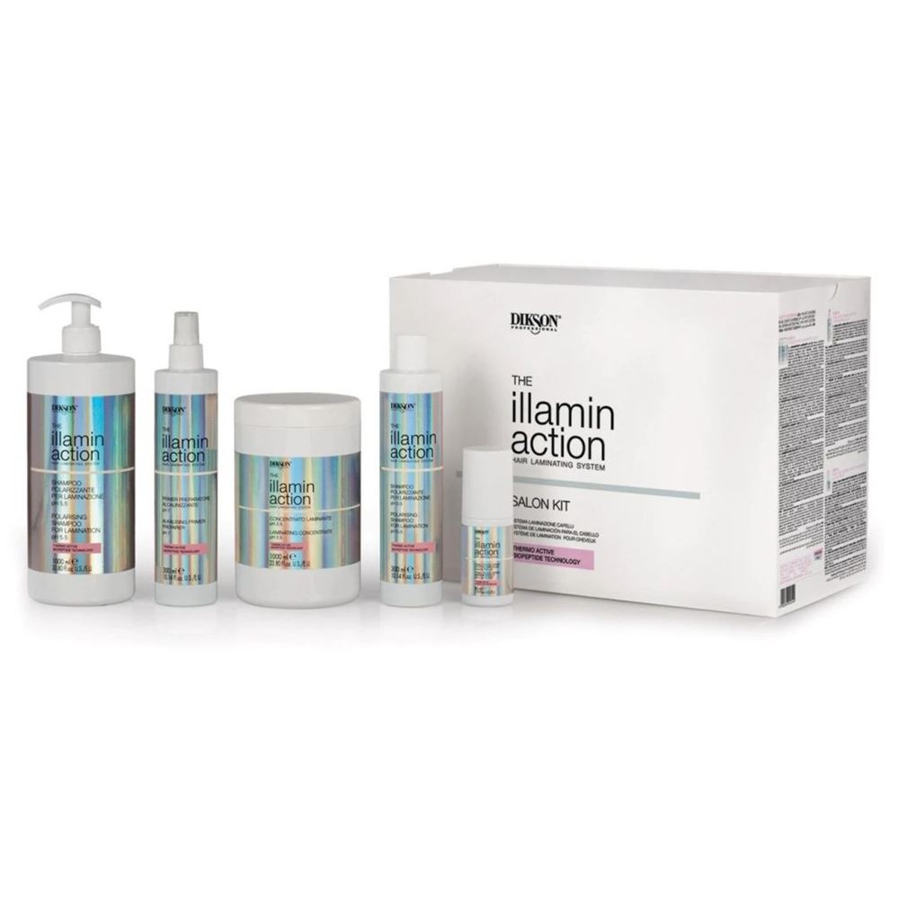 Dikson (color) Color Extra Набор Kit Salon Illamin Action Standart Набор для ламинирования волос (салон) : шампунь, праймер, концентрат, крем, спрей