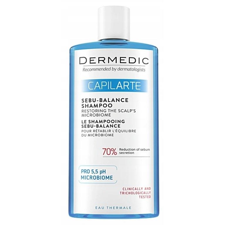 Dermedic Capilarte Capilarte Sebu-Balance Shampoo Шампунь для жирных волос, восстанавливающий микробиом кожи головы