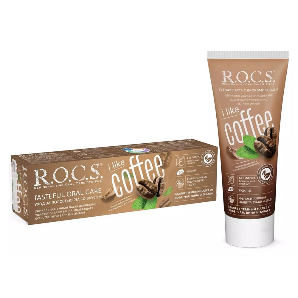 R.O.C.S. Adult iLike Coffee Зубная паста с биокомплексом