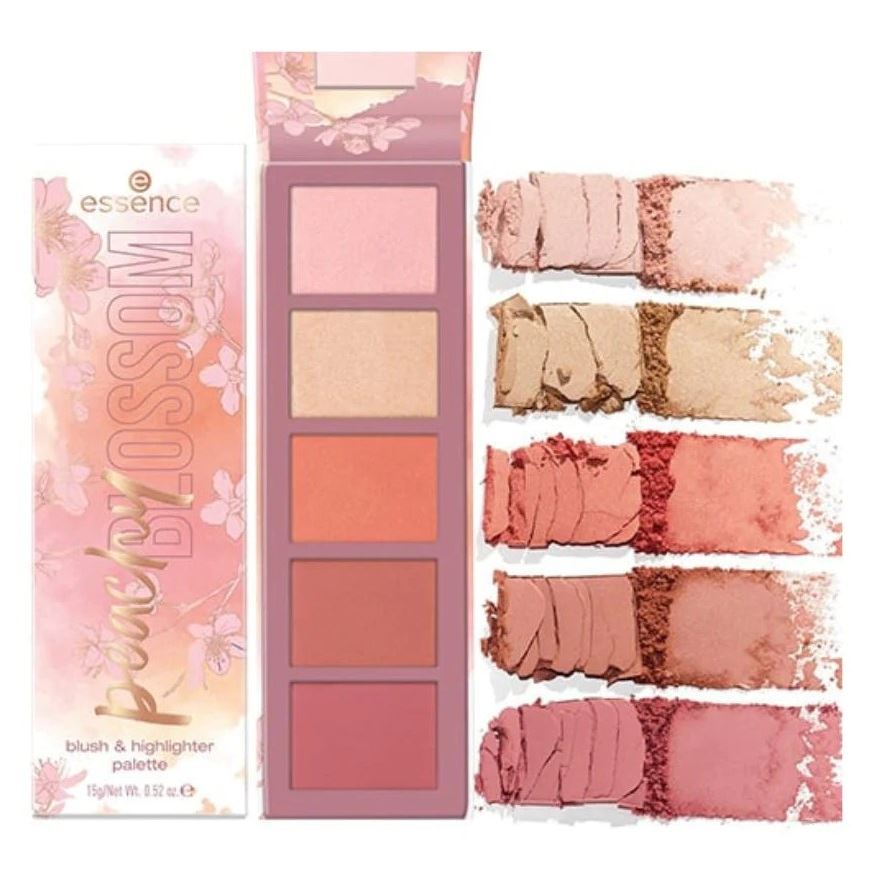 Essence Make Up Peachy Blossom Blush & Highlighter Palette Палетка для лица 