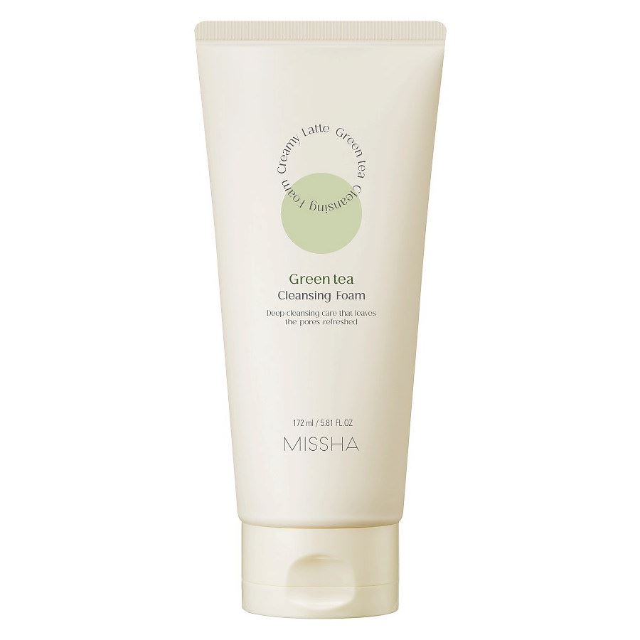 Missha Face Care Creamy Latte Cleansing Foam Green Tea Пенка для умывания с зеленым чаем