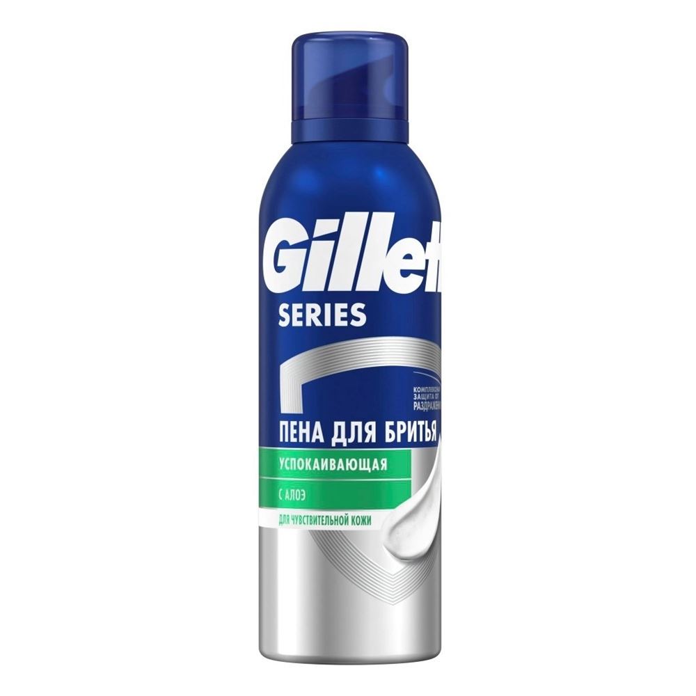 Gillette Средства для бритья Series Пена для бритья Успокаивающая Пена для бритья Успокаивающая с Алоэ для чувствительной кожи