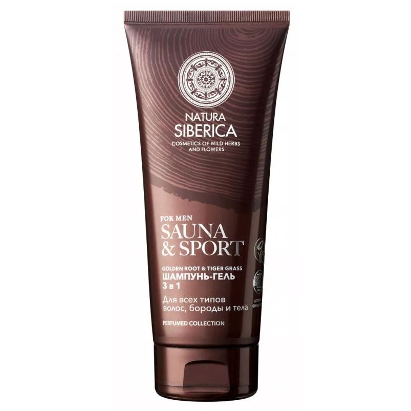 Natura Siberica Уход за волосами Men Sauna & Sport Шампунь-гель 3 в 1 для волос, бороды и тела Шампунь-гель 3 в 1 для волос, бороды и тела
