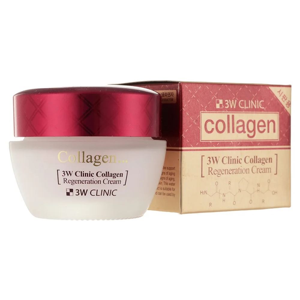 3W Clinic Face Care Collagen Regeneration Cream Крем для лица восстанавливающий с коллагеном 