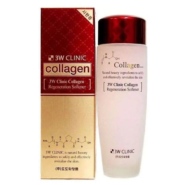 3W Clinic Face Care Collagen Regeneration Softener Тонер для лица восстанавливающий с коллагеном