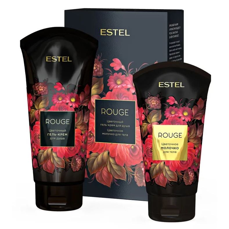 Estel Professional Flowers Rouge Дуэт компаньонов Набор: гель-крем для душа, молочко для тела
