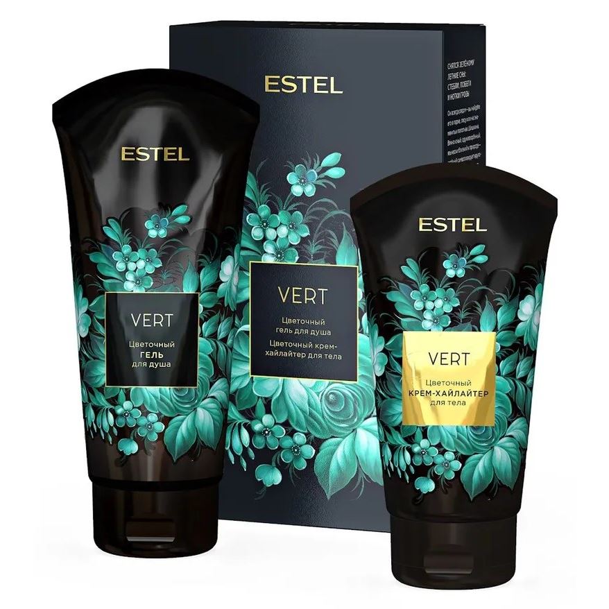 Estel Professional Flowers Vert Дуэт компаньонов Набор: гель для душа, крем-хайлайтер для тела