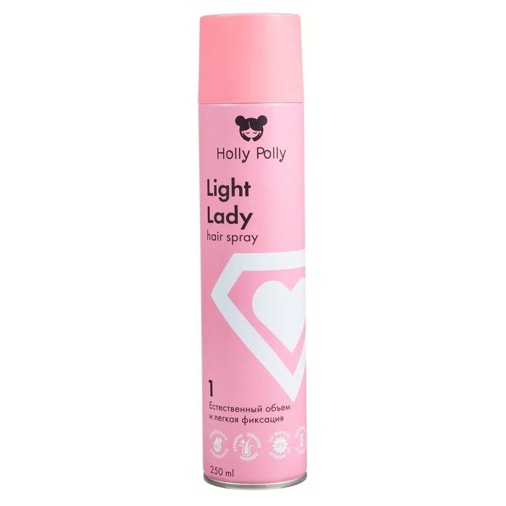 Holly Polly Hair Care Light Lady Hair Spray Лак для волос Естественный Объем и Легкая Фиксация