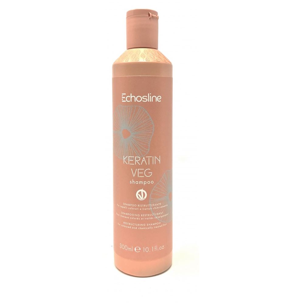 Echos Line Seliar Keratin Keratin Veg Shampoo  Кератиновый  восстанавливающий шампунь для окрашенных и химически обработанных волос