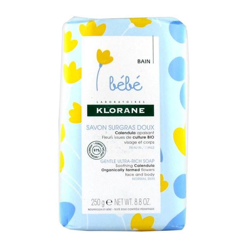 Klorane Bebe Детское сверхпитательное мыло Нежное питательное детское мыло с экстрактом календулы Ultra-rich Soap Extra Mild