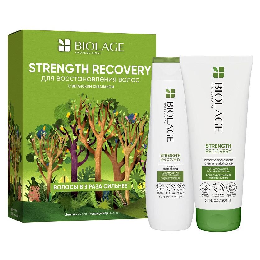 Matrix Biolage Strength Recovery Набор Strength Recovery Spring для восстановления волос: шампунь, кондицинер Набор Весенний для восстановления волос: шампунь, кондицинер