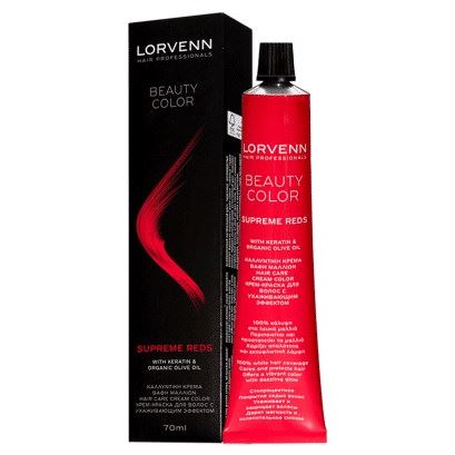 Lorvenn Hair Professionals Coloring and Color Care Beauty Color Professional Supreme Reds Стойкая крем-краска для волос