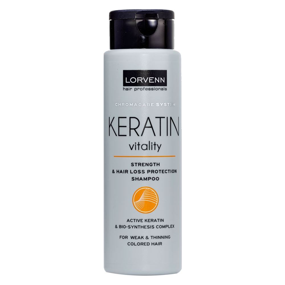 Lorvenn Hair Professionals Keratin Vitality Keratin Vitality Strength & Hair Loss Protection Shampoo Шампунь восстанавливающий с кератином для слабых и истонченных окрашенных волос