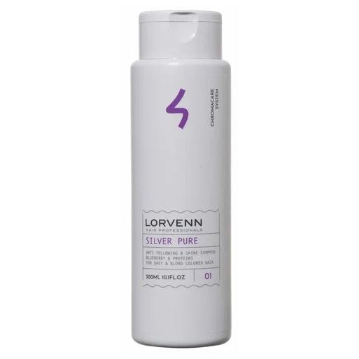 Lorvenn Hair Professionals Silver Pure Silver Pure Anti-Yellowing & Radiance Shampoo Шампунь для седых, блондинистых, окрашенных и осветленных волос 