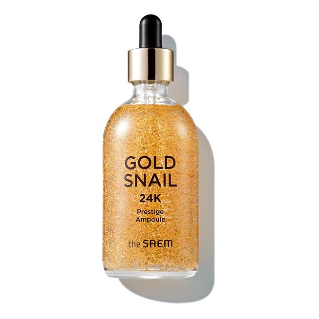 The Saem Snail Gold Snail 24K Prestige Ampoule Сыворотка для лица с золотом и муцином улитки