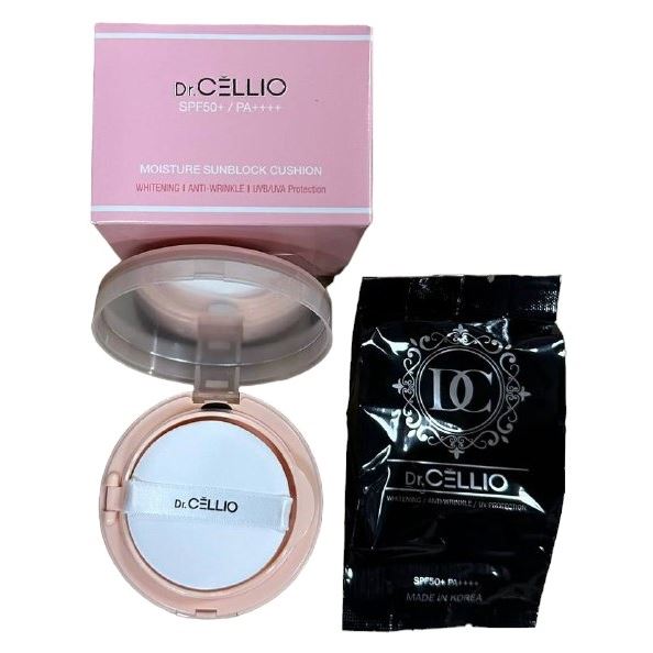 Dr.Cellio Make Up Moisture Sunblock Cushion  Кушон для лица солнцезащитный увлажняющий