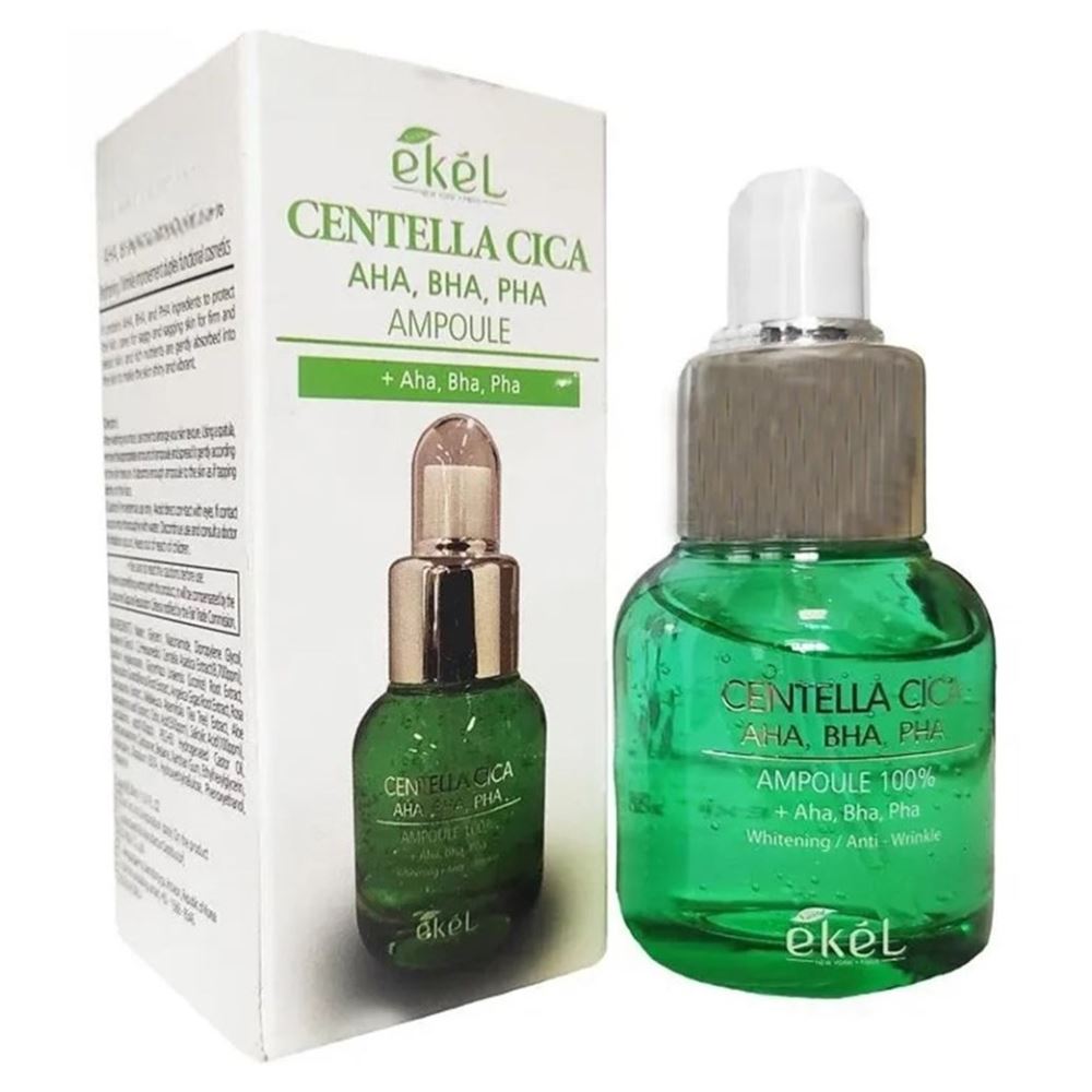 Ekel Face Care Ampoule 100% Centella Cica AHA/BHA/PHA  Ампульная сыворотка для лица с кислотами и экстрактом центеллы азиатской