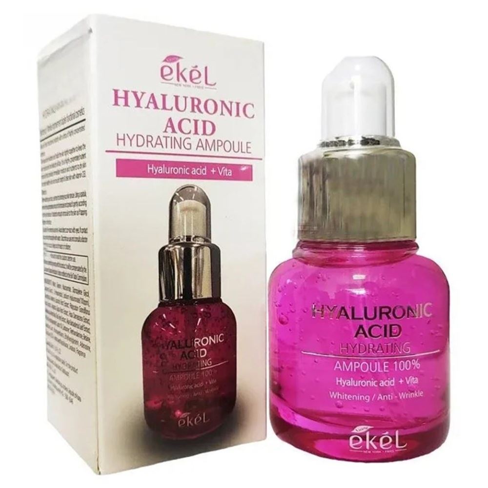 Ekel Face Care Ampoule 100% Hyaluronic Acid Hydrating Увлажняющая ампульная сыворотка для лица с гиалуроновой кислотой