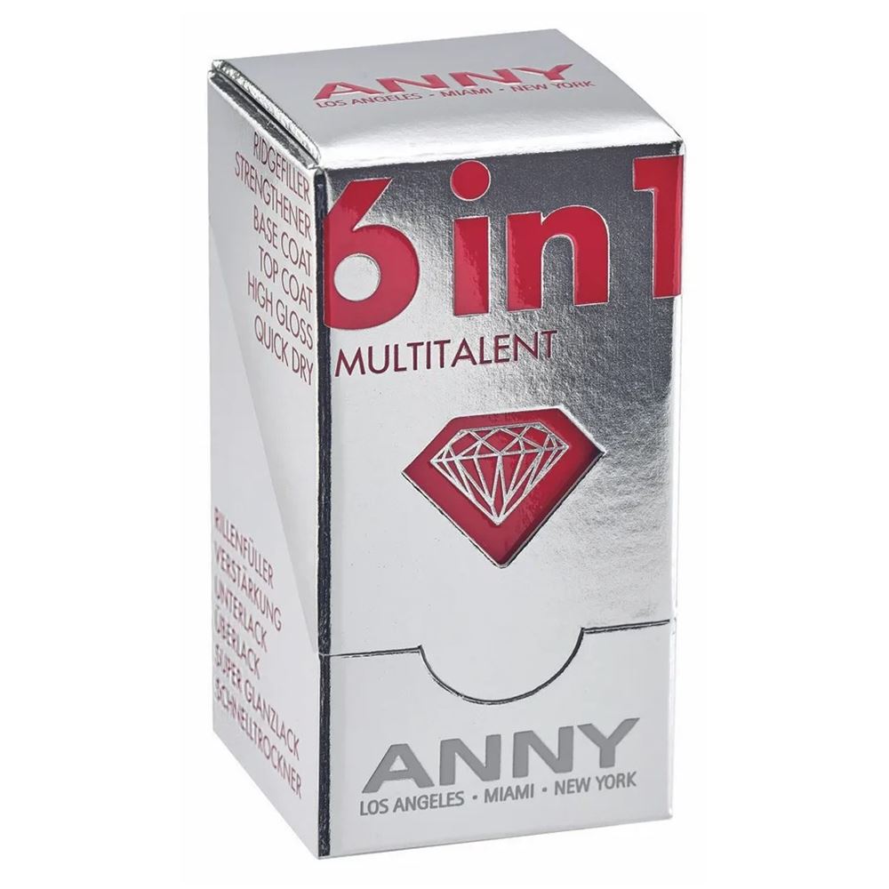 ANNY Cosmetics Nail Care 6 in 1 Multitalent Мульти средство 6 в 1 (основа/уход/закрепляющее покрытие для ногтей)
