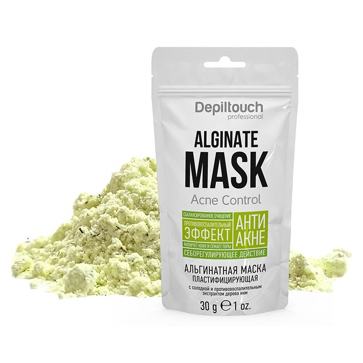 Depiltouch Уход за кожей  Alginate Mask Acne Control Альгинатная маска с солодкой и противовоспалительным экстрактом ним